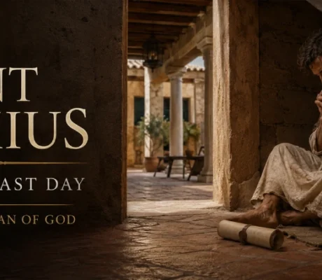Saint Alexius, the Man of God, embracing a life of humility, poverty, and prayer in the Christian tradition.