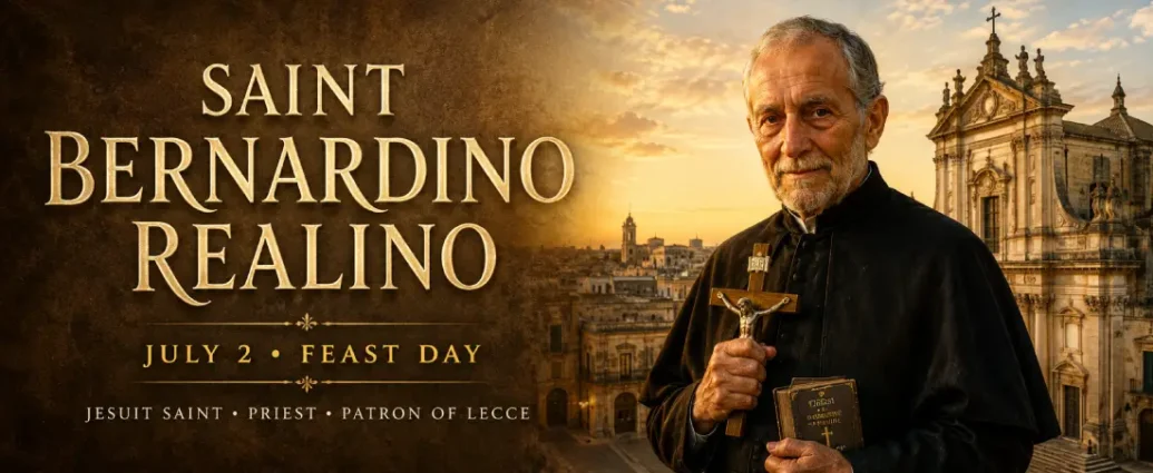 Portrait of Saint Bernardino Realino, Italian Jesuit priest and patron saint of Lecce.