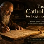 St. Jerome studying Scripture in his Bethlehem cave while writing a Latin manuscript